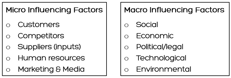 micro vs macro influencing factors