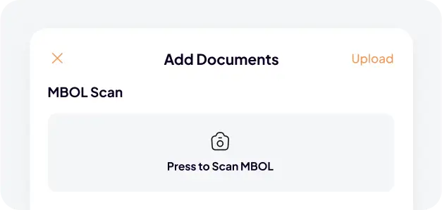 Adding MBOL documents via scan