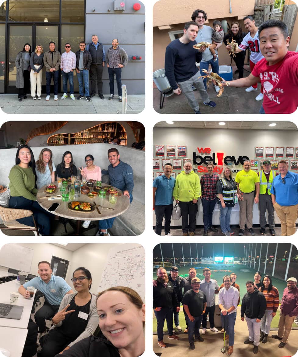 Vector team pictures grid